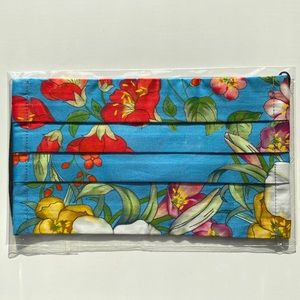 johnny was floral blue cotton face mask 3/$25